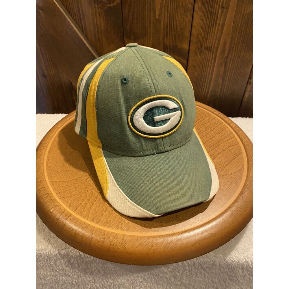 Green‎ Bay Packers NFL Reebok Hat Cap One Size Stretch Fitted Vortex